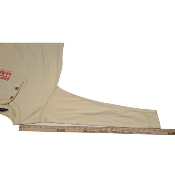 Red Man Chewing Tobacco Snuff Tropix Vintage Henley Shirt Mens‎ Size Small - Picture 11 of 11